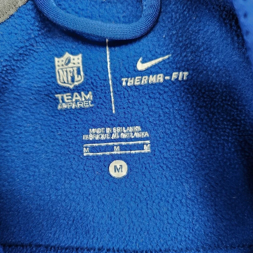 Indianapolis Colts Nike Therma-Fit Hoodie Mens M NFL Onfield Apparel Blue